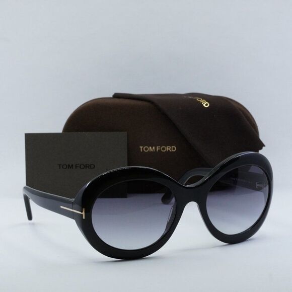 💯 NEW TOM FORD LIYA 02 FT0918 01B BLACK/GREY SUNGLASSES - Picture 11 of 11